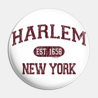 Harlem NY Arch Distressed, Retro Print Pin