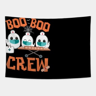 Boo Boo Crew Ghost Doctor Paramedic EMT Nurse Halloween Tapestry