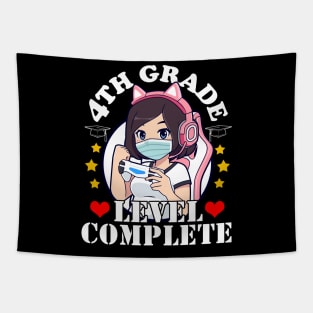 4th Grade Graduation Girl Loves Anime Gaming Girls Tapestry