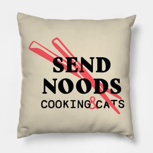 Send Noods Chopsticks Black Pillow