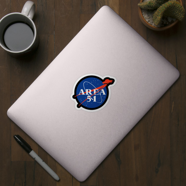 N-Area 51 - Funny Nasa Parody - UFO Conspiracy - Area 51 - Sticker