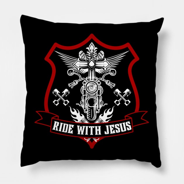 Christian Biker Pillow by FullOnNostalgia