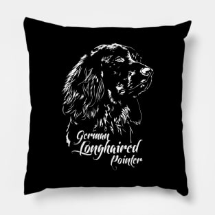 Funny Proud German Longhaired Pointer dog portrait Pillow