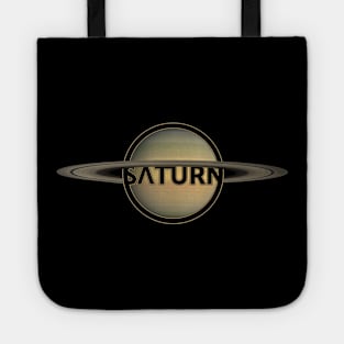 Planet Saturn with lettering gift space idea Tote