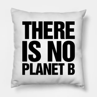 There Is No Planet B Black Pillow