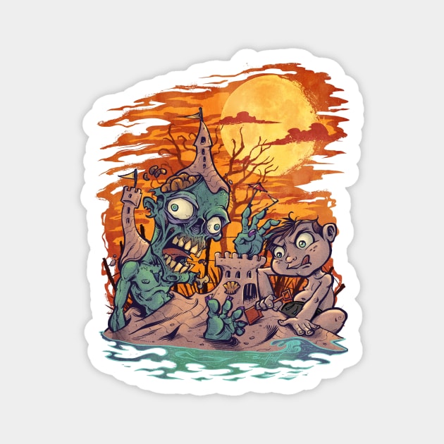 Zombie at the Beach Magnet by FlylandDesigns