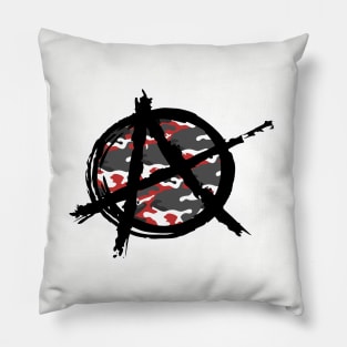 Anarchy - Camouflage Red Pillow