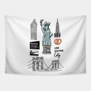 New York City Skyline Tapestry