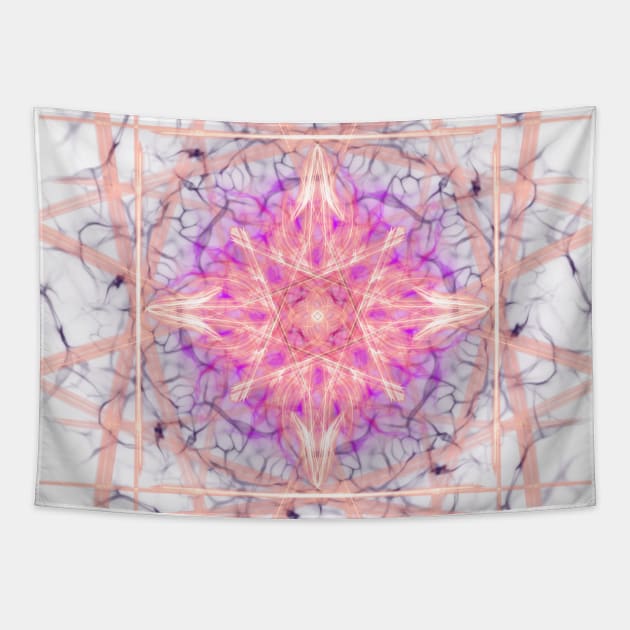 Pink Mandala Sacred geometry heart chakra Tapestry by aadventures