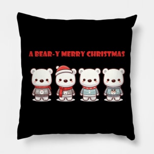 Christmas Polar Bears Pillow