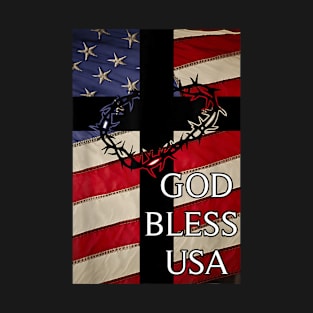 God Bless USA, American Flag, Jesus Bless America, God Bless America, Christian Store, Christian T-Shirts, Christian Hoodies, Christian Masks T-Shirt