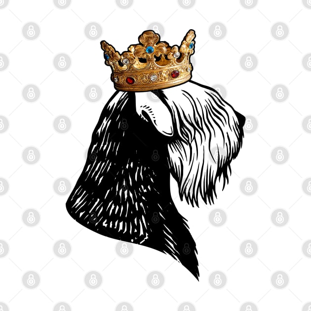 Black Russian Terrier Dog King Queen Wearing Crown by millersye