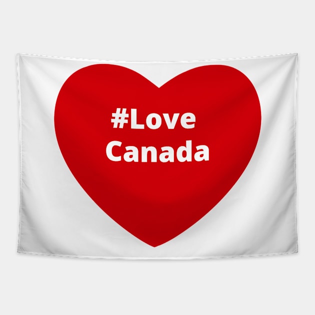 Love Canada - Hashtag Heart Tapestry by support4love