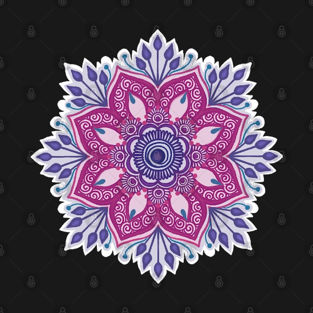 Purple and pink mandala by Hennamorphosis