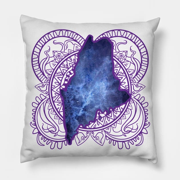 Maine Mandala Pillow by Manfish Inc.