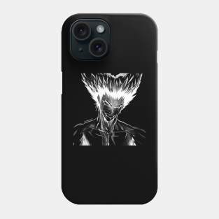 the wolf in black martial arts ecopop portrait of madness Phone Case