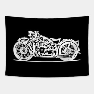 R12 Bike White Sketch Art Tapestry