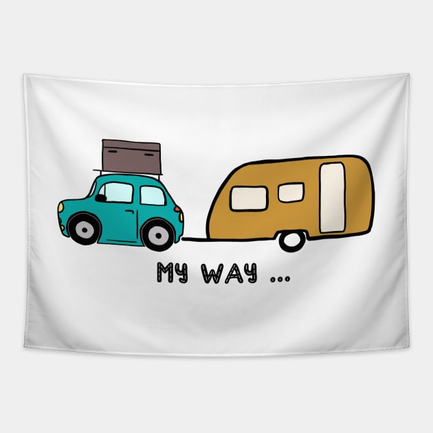 My way - travel with me Tapestry by bigmoments