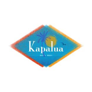 Kapalua Bay, Maui Retro Mid Century Style T-Shirt