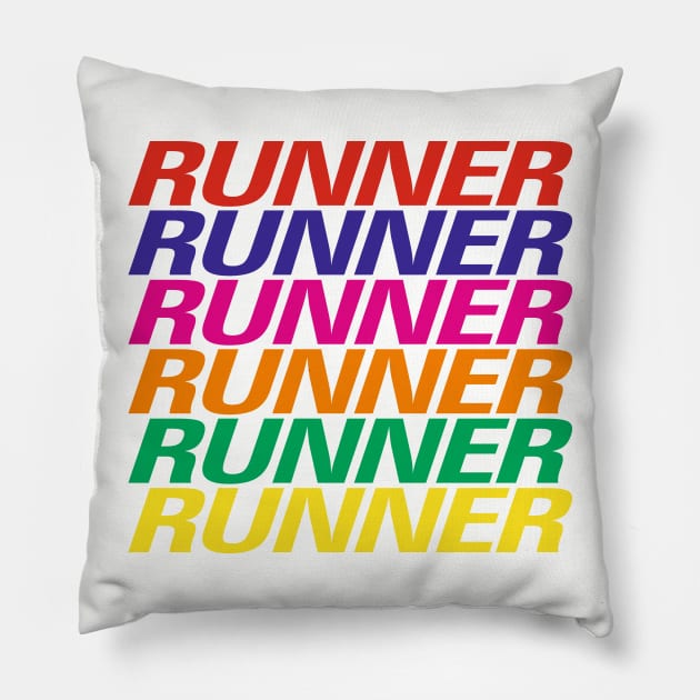 Run For Charity - Runner T-Shirt Pillow by ahgee