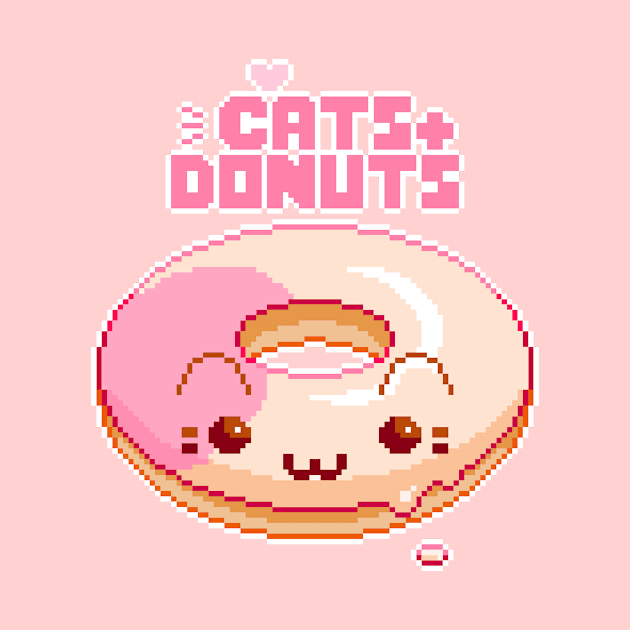 cats & donuts by pixelins