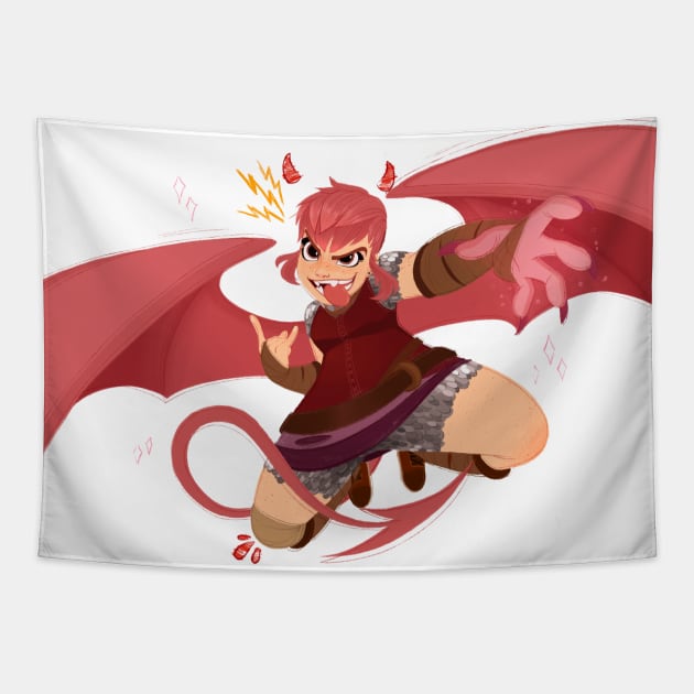 Nimona Tapestry by Peanutbutter