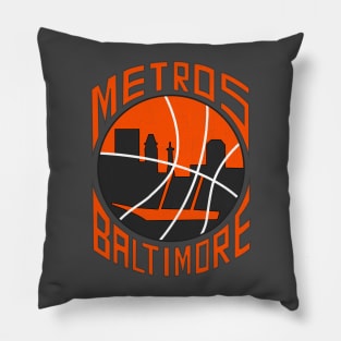 Vintage Baltimore Metros Basketball Pillow