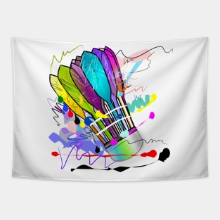 Ball badminton sport art action line Tapestry