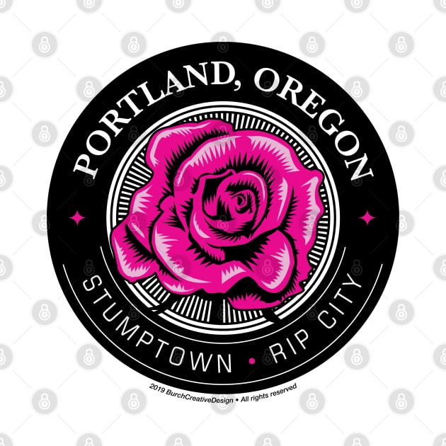 Portland Oregon Rose Design by BurchCreativeDesign