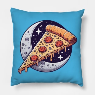 a Pizza slice and The Crescent moon Pillow