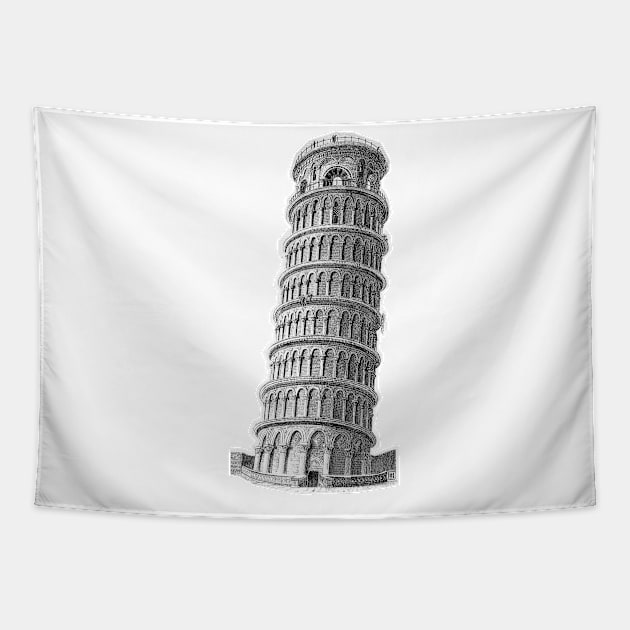 Leaning Tower of Pisa Tapestry by Marccelus