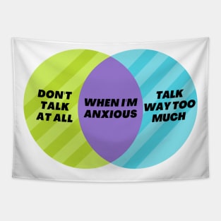 Venn Diagram When I’m anxious - Don’t talk at all - Talk way too much Tapestry