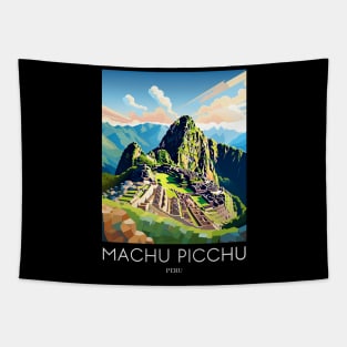 A Pop Art Travel Print of Machu Picchu - Peru Tapestry