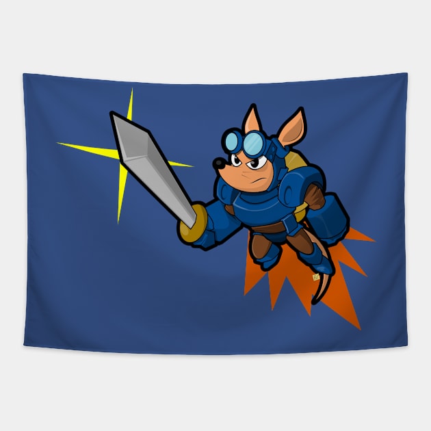 It's a rocket, it's a knight, it's... Tapestry by vhzc