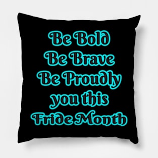 Celebrating Diversity: Embrace Unity in Colorful Typography for Pride Month Pillow