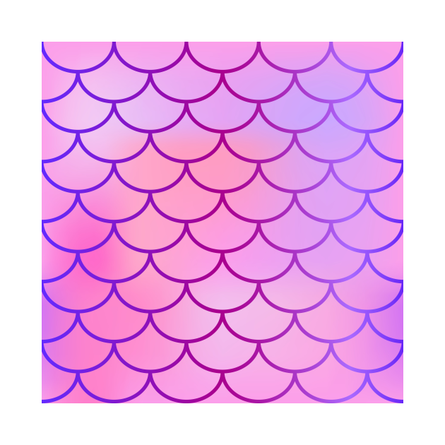 Hot Pink Mermaid Scales Pattern - Pink Mermaid - T-Shirt | TeePublic
