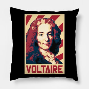 Voltaire Retro Propaganda Pillow