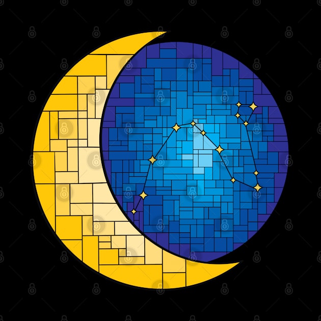 Stained Glass Draco Moon by Print Stop Studio