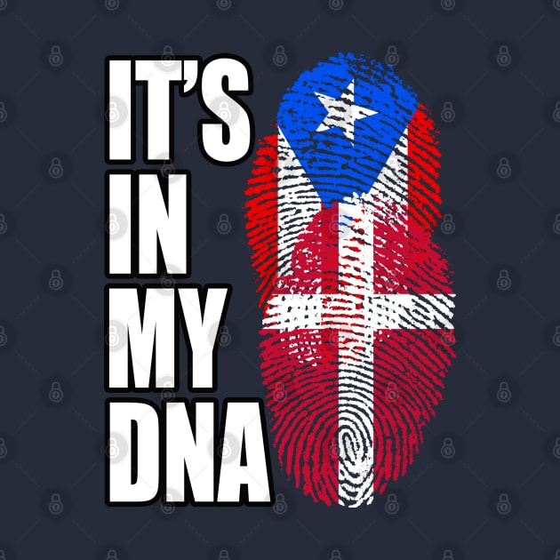 Puerto Rican And Danish DNA Flag Heritage by Just Rep It!!