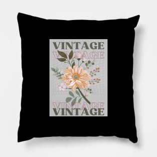 Daisies Minimalist Flora Vintage Since Positive Art Pillow