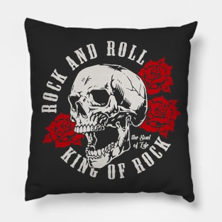 skull roses rock and roll star celebrity superstar Pillow