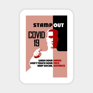 Stamp Out COVID-19 Magnet