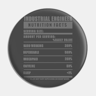 Industrial Engineer Underpaid Job Humor Pin