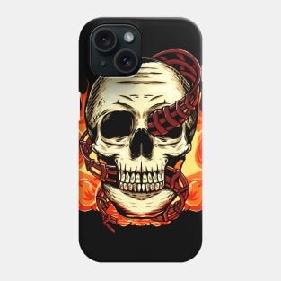 Flaming Skull Coaster Phone Case