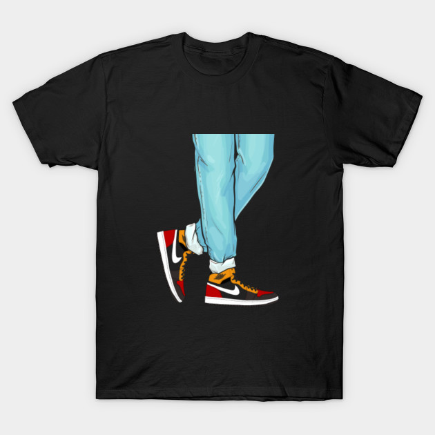 black and orange jordan shirt