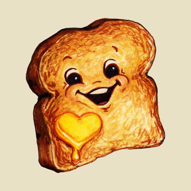 Toast Cartoon - Food - Tapestry | TeePublic