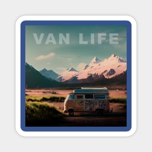 Van Life Camper RV Outdoors in Nature Magnet