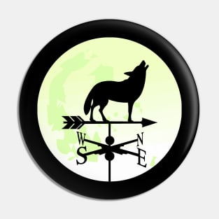 Wolf Moon Weathervane Pin