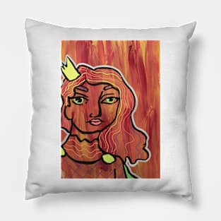 Princess Acrylic Painting Art Journal Page Pillow