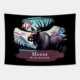 Moose- WILD NATURE - MOSE -5 Tapestry